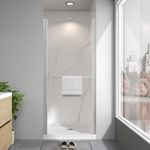 EASYWORC Frameless Pivot Shower Doo