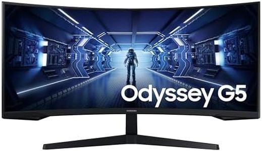 Samsung Odyssey G5 LC34G55TWWPXXU 34" 1000R Curved Gaming Monitor - 165Hz, 1ms, 1440p WQHD, Freesync Premium, HDR10, HDMI, Displayport