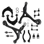 labwork 14Pc Steering Suspension Kit Front Upper & Lower Control Arms Ball Joint Assembly Driver & Passenger Tie Rod End Sway Bar Link Kit Replacement for Honda Accord 2.4L 3.0L Acura TSX