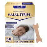 50 Nasal Strips for Snoring, Nasal Strips for Breathing, Extra Strength Nasal Strips Help Stop Snoring and Instant Nasal Congestion Relief