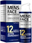 PENEBELLA Mens Face Moisturizer Cream - Anti-Aging Face & Neck Serum for Men - Firming & Lifting Anti-Wrinkle Facial Day & Night Skin Care Complex with Hyaluronic Acid - Made in Europe - Elastin