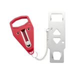 HOME MASTER HARDWARE Portable Door Lock, Travel Door Lock Red Extra Door Lock for Securing Doors from Inside, Privacy and Safety Door Lock Suitable in Home Hotel Apartment AirBNB Gifts for Women