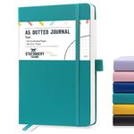 STATIONERY ISLAND A5 Bullet Dotted Journal, 180 Numbered Paged Hardcover Dotted Notebook, 120gsm Thick Paper, 5.3"x8.4" for Journaling, Study and Travel (Teal)