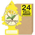 LITTLE TREES Air Fresheners Car Air Freshener. Xtra Strength Provides Long-Lasting Scent for Auto or Home. Extra Boost of Fragrance. Vanillaroma, 24 Air Fresheners