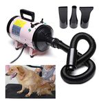 AUTOFU 2 Speed 500W or 2800W Pet Grooming Hair Dryer Blaster with Stand for Dog Cat Car Motorcycle- Low Noise Blower Heater Pet Bathing Accessories