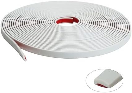 JSIWOTH 52.5 Ft Peel and Stick Trim, White(Paintable) Molding Trim Waterproof for Wall, Baseboard, Edges, Borders, Window Frames, Backsplash Tiles, Flexible and Self Adhesive Trim