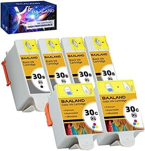 BAALAND Compatible Kodak 30 Ink Cartridges 30B 30C Combo Pack (4 Black, 2 Color) Use for Kodak ESP 3.2, C110, C310, C315, Office 2150, Office 2170, Hero 3.1 Hero 5.1 Series Printers