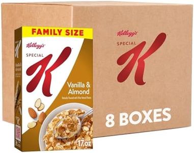 Kellogg's Special K Breakfast Cereal, Fiber Cereal, Family Breakfast, Family Size, Vanilla and Almond (8 Boxes)