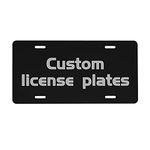 Windosier Personalized Custom License Plates - Add Your Design Images and Text Logos to Decorate Your car, Unique License Plate Showing My Family, by State. 6 "x12 (Black)