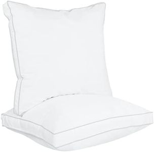 Utopia Bedding Bed Pillows for Sleeping, European Size, Set of 2, Cooling Hotel Quality, Gusseted Pillow for Back, Stomach or Side Sleepers (White)