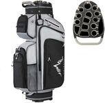 UNIHIMAL 14-Way Golf Cart Bag, Premium Full Length Golf Bag for Men with Magnetic Leather Pocket, Handles and Rain Cover