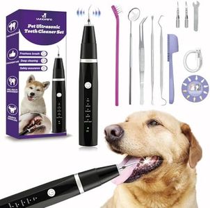 VVHOMIFE Dog Teeth Cleaning Kit-Dog Tooth Plaque Remover-Ultimate Pet Dental Care Kit - Ultrasonic Teeth Cleaner and Plaque Remover for Dogs | Complete Oral Hygiene Solution-Black
