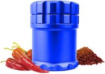 HerbSaver Large Metal Grinder 3.1” x 2.5” x 2.5” - Aircraft-Grade Aluminum Spice Grinder with Razor Sharp Teeth & Magnetic Lid - Pocket-Sized & Durable - Ideal for Grinding Herbs & Spices (Blue)