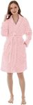 PAVILIA Soft Robe for Women, Kimono Plush Fleece Spa Bathrobe, Small/Medium, Blush Pink