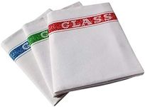 Quick Cleaning Supplies Pack of 10 Cotton Glass Cloth Alternative Colour Coded Tea Towel
