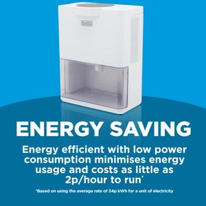 BLACK+DECKER 3.2L Dehumidifier and Air Purifier – Compact Home Appliance