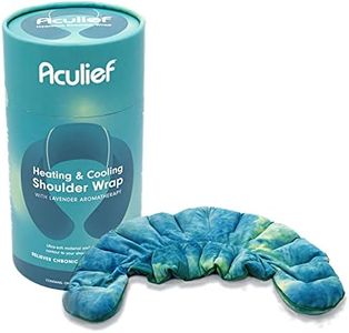 Aculief Heating and Cooling Shoulder Wrap W/Lavender Aromatherapy | Wearable Hot & Cold Pad for Shoulder & Neck | Relieves Pain, Tension, Tightness, & Stress | Microwave or Freezer-Ready (Tie Dye)