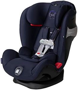 Cybex Eternis S with SensorSafe All-in-One Convertible Car Seat, Use from Birth-120 lbs, Up to 10 Years of Use, Reclining 12-Position Height-Adjustable Headrest, Side Impact Protection - Denim Blue