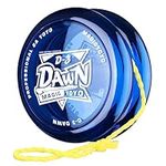 Responsive Yoyo for Kids Beginner Yoyo D3 Dawn, Professional 2A Looping Yoyo to Play Basic Looping Yo-yo Ticks with Extra 6 Yoyo Strings, 1 Gift Yoyo Bags( Blue)