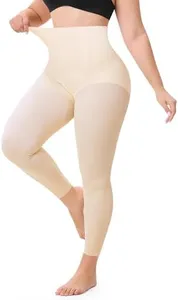 Nebility Seamless Shapewear for Women Tummy Control Butt Lifting Shapewear Thigh Slimmer Light Shaping Footless Tights (Beige,X-Large)