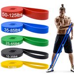 WSAKOUE Pull Up Bands, Resistance Bands Set for Men & Women, Exercise Workout Bands for Working Out, Body Stretching, Physical Therapy, Muscle Training - Colorful