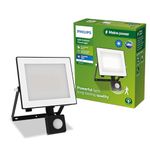 PHILIPS Lois Outdoor Floodlight with Sensor, 30 W, 3000 K, Black