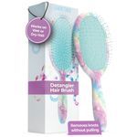 FRAMAR Detangling Brush for Curly Hair – Blue Tie Dye Hair Brushes for Women Detangler, Hair Brush for Women, Hair Detangler Brush for Curly Hair, Elegant Hair Brush Detangler Kids Hair Brush