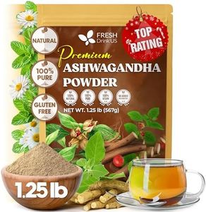 FreshDrinkUS, Premium 20oz Ashwagandha Powder, 100% Natural & Pure, Herbal Tea.