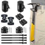 Spider Tool Holster - Pro Tool Kit - Belt Holster Clip + Tool Docking Stations for organizing, Storing and Carrying Driver bits, Power Drill, Multitool, Tape Measure, Hammer, Pneumatic and More!