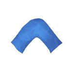 Gyulin Silky Soft Satin Soild Envelope Style V Shaped/Tri/Boomerang Pillow Cover Pillowcase Pillow Protector Cushion Cover for Orthopaedic/Pregnancy/Nursing Pillows,Only Cover No Insert Royal Blue