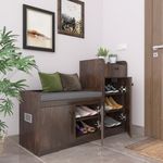 Studio Kook Scarpa Engineered Wood Shoerack || Shoe Cabinet with Cushion and 12 Pairs Capacity (Matte Finish)