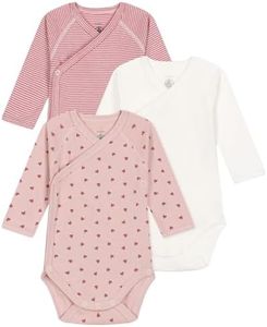 Petit Bateau A0ATI Bodies Naissance Manches Longues Bébé Fille, Variante 2 0-3 Mois