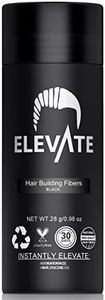 ELEVATE Hair Fibers for Thinning Hair (BLACK) 100% Natural & Undetectable Keratin Hair Fibers to Instantly Thicken Thinning & Balding Hair in 30 sec for Men & Women - Natural Hair Loss Concealer 28g