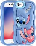 Koecya for iPhone 8/7/6s/6/SE 2022/SE 2020 Case 4.7 inch Cute Cartoon 3D Character Funny Girly Cases for Girls Boys Women Teens Kawaii Fun Cool Silicone Soft Cover for Apple SE 3rd/2nd, Stit