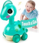 Baby Toys 6-12 Months, Musical Dinosaur Baby Crawling Toys for 1 2 Year Old Boys Girls Birthday Gifts, Touch and Go Dino Toys with Light Sound for 9 18 Month 1-2 Year Old Toddlers Infant Kids