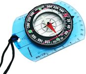 Orienteering Compass - Hiking Backpacking Compass - Advanced Scout Compass Camping and Navigation - Boy Scout Compass Kids - Childrens Compasses for Map Reading - Baseplate Compass Survival (Blue)