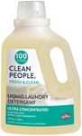 The Clean People Liquid Laundry Detergent - Recyclable Packaging, Stain Fighting - Ultra Concentrated, Laundry Soap - Fresh Scent, 50 fl oz