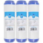 Denali Pure 3-Pack Replacement for GE GX1S01R Granular Activated Carbon Filter - Universal 10-inch Cartridge for GE SINGLE STAGE DRINKING WATER FILTRATION UNIT Brand