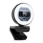 NexiGo N930E Pro, 4K Ring Light Webcam for PC, 1/2.5'' Sony Sensor, PDAF Autofocus, 1080P@60FPS, Noise-Canceling Mics, Built-in Privacy Shutter, Web Cam for Switch 2, Streaming, Meeting, Gaming