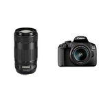 Canon EF 70-300 mm f/4-5.6 IS II USM Lens - Black & EOS 2000D DSLR Camera and EF-S 18-55 mm f/3.5-5.6 IS II Lens - Black