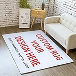 MLMYH Custom Rugs, Personalized Your Own Area Rug, Customized Design Doormat with Photos and Text, Non-Slip Washable Floor, for Home Garden Office Decorative, 50x80cm