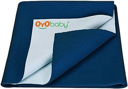 OYO BABY Waterproof Quick Dry Sheet for Baby| Bed Pad | Baby Bed Protector Sheet for Toddler Children (X-Large (200cm x 140cm), Dark Sea Blue)