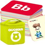 QUOKKA 120 Flash Cards For Toddlers Age 1 2 - ABC Learning Resources For 3 4 Year Olds in a Bag - Alphabet Numbers Letters Preschool Activities Ages 4-8 - Gift Speech Therapy Toys 1-3-5 yo