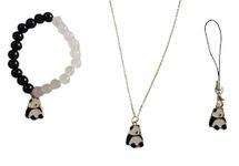 Panda Designs Bracelet, necklace & hanging keychain combo of 3 for girls.