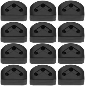 12Pcs 3-Hole Bridge Beads Classical Flamenco Guitar Beads for Acoustic Classical Guitar Nylon String Folk Guitar Ukulele Musical Instrument Accessories, Black