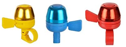 Wavva® Unisex Cool Bell Mini Adjustable Bicycle Bike Accessories Unique Shiny Color (Pack of 3).