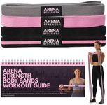 Arena Strength 3-Pack Fabric Resistance Body Bands, Pull Up Assistance Bands, Stretch Resistance Band, Fabric Exercise Resistance Bands Set, Heavy Duty Stretch Bands, Mobility Bands for Workout Body