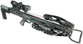 Killer Instinct Tempr-X 405 Crossbow Package with Quiver, 2 Hypr-V Crossbow Bolts, Lumix Scope, and Rope Cocker