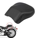 XMMT Black Rear passenger Seat Pillion Cushions Pad compatible For 2007-2017 Harley Softail FatBoy FLSTF