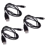 HDE 3 Pack USB Charger Power Cable for Nintendo 3DS XL, 3DS, 2DS, DSi XL, DSi, New 3DS XL